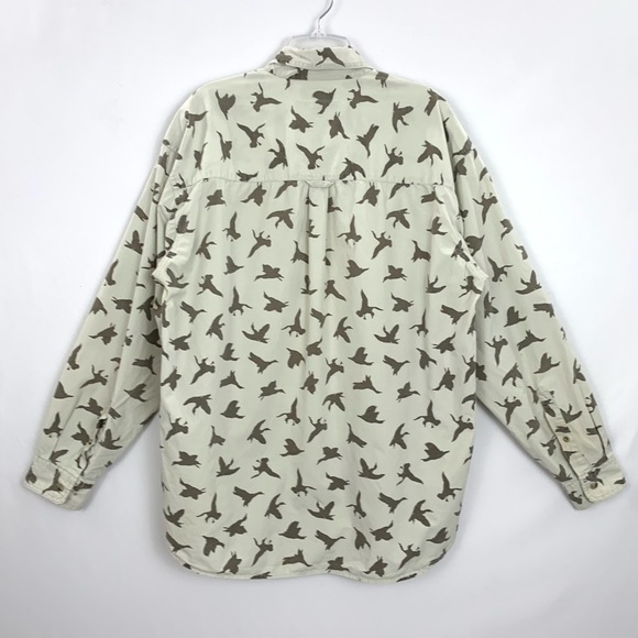 Columbia Sportswear Duck Hunters Button Down Shirt Mens Sz Large Tan Brown - Picture 6 of 10